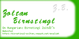 zoltan birnstingl business card